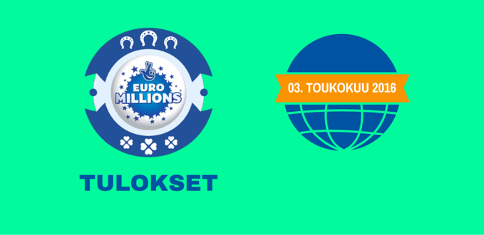 Tiistai Euromillions Rivi 3nd of Toukokuu 2016 Tiistai Euromillions Rivi 3nd of Toukokuu 2016